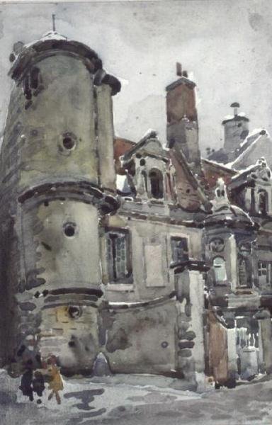 Old Houses at Caen by Robert Weir Allan